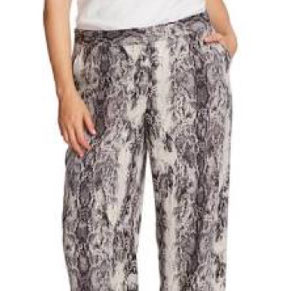 Vince Camuto Demure Snakeskin Wide Leg Pants